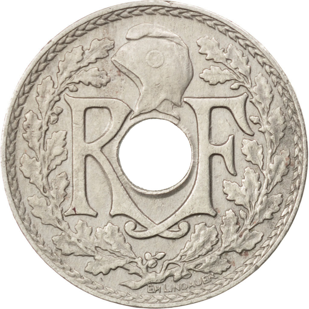 FRANCE, Lindauer, 5 Centimes, 1925, KM #875, AU(55-58), Copper-Nickel, 17,...