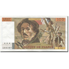 France, 100 Francs, Delacroix, 1978, 1979, UNC(60-62), Fayette:69.02c, KM:154a