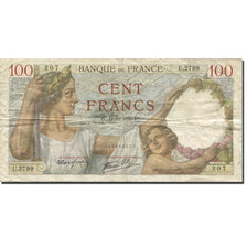 França, 100 Francs, Sully, 1939, 1939-10-12, VF(20-25), Fayette:26.10, KM:94