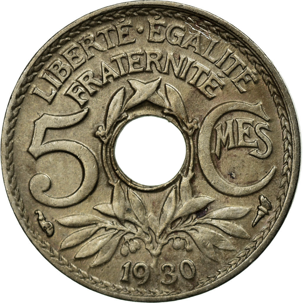Coin, France, Lindauer, 5 Centimes, 1930, AU(50-53), Copper-nickel, KM:875