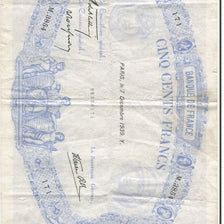 Francia, 500 Francs, Bleu et Rose, 1888, 1939-12-07, BB, Fayette:31.51, KM:88c