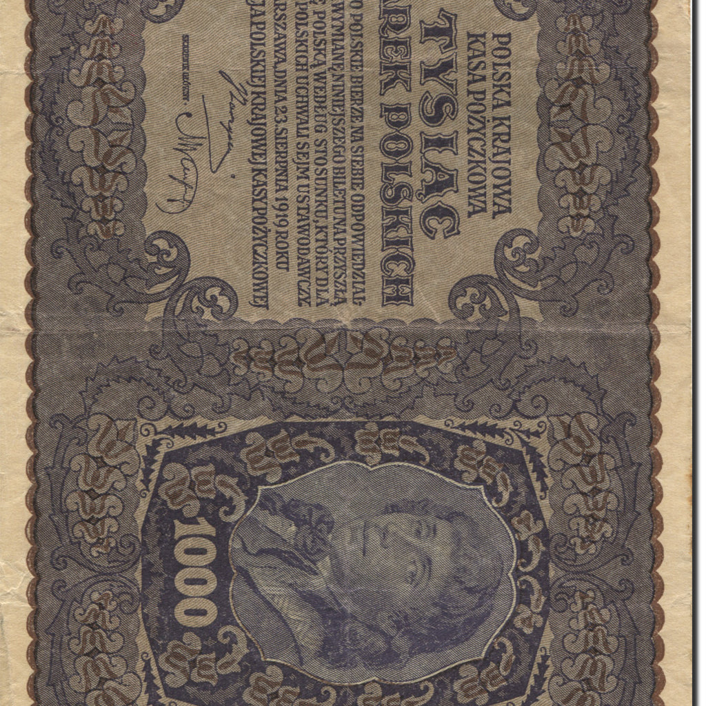Banknote, Poland, 1000 Marek, 1919, 1919-08-23, KM:29, EF(40-45)