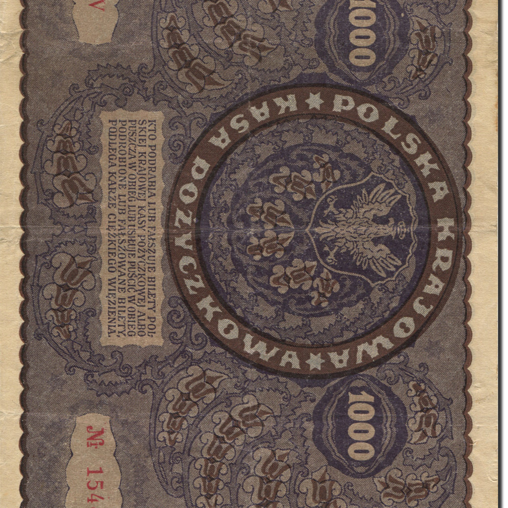 Banknote, Poland, 1000 Marek, 1919, 1919-08-23, KM:29, EF(40-45)