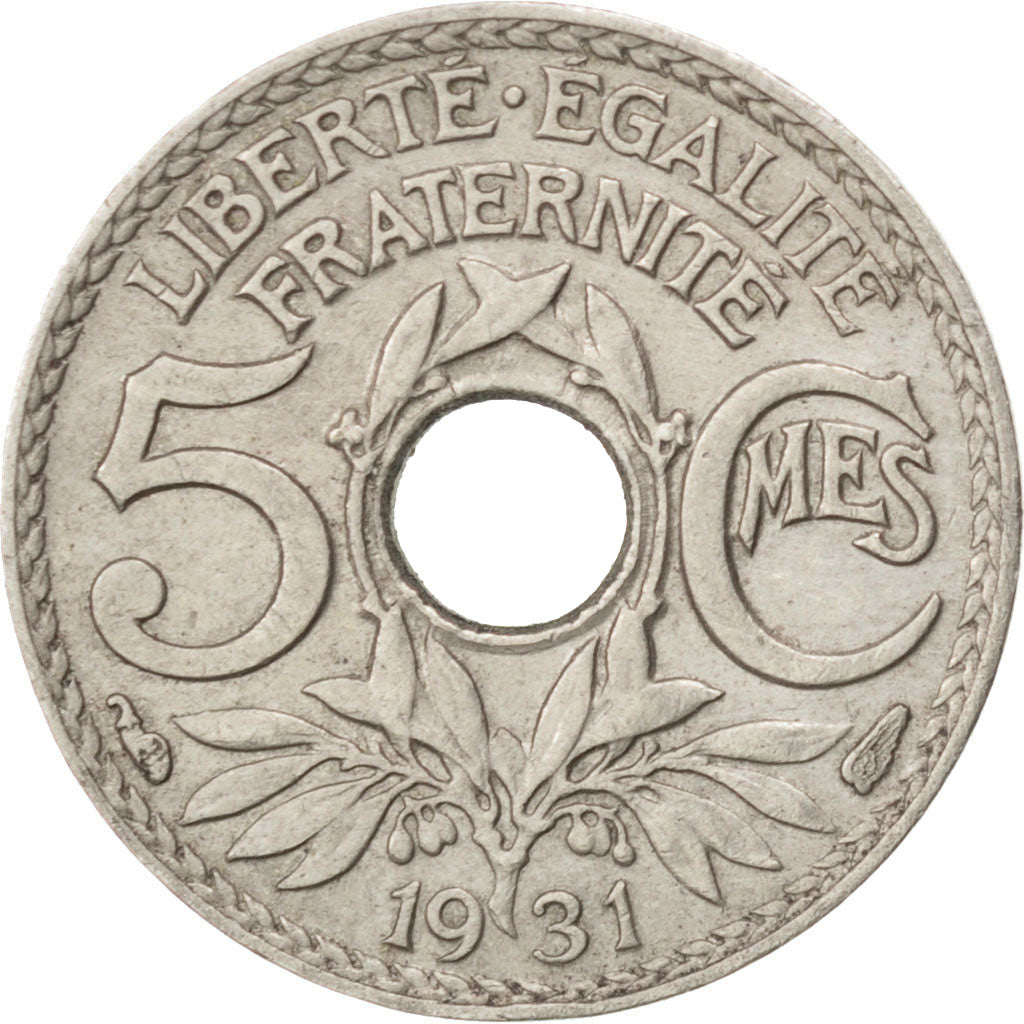 Coin, France, Lindauer, 5 Centimes, 1931, AU(50-53), Copper-nickel, KM:875