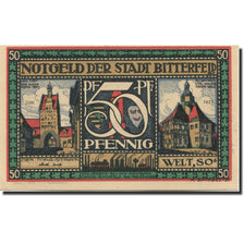 Banknote, Germany, Bitterfeld, 50 Pfennig, gare, 1921, UNC(63), Mehl:111.1
