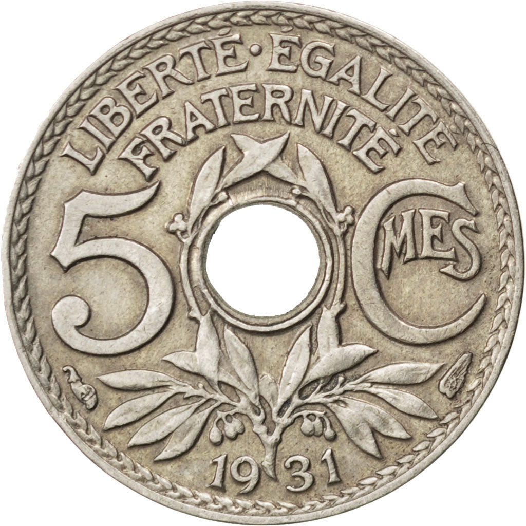 Coin, France, Lindauer, 5 Centimes, 1931, AU(50-53), Copper-nickel, KM:875