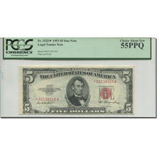 Nota, Estados Unidos da América, Five Dollars, 1953, 1953, KM:1646@star