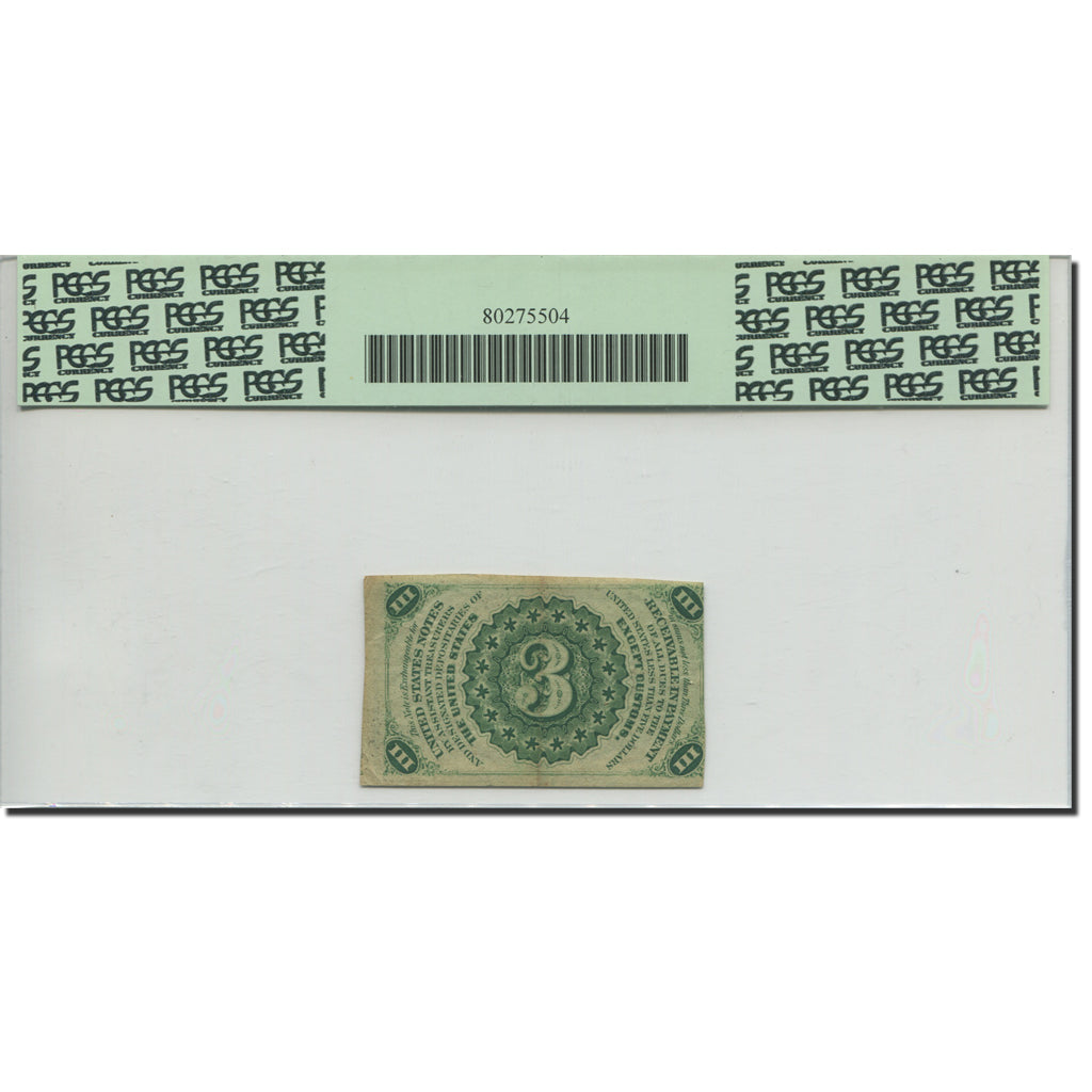 Geldschein, Vereinigte Staaten, 3 Cents, 1863, 1863-03-03, KM:3253, graded