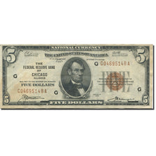 Billete, Five Dollars, 1929, Estados Unidos, 1929, KM:1665, MBC