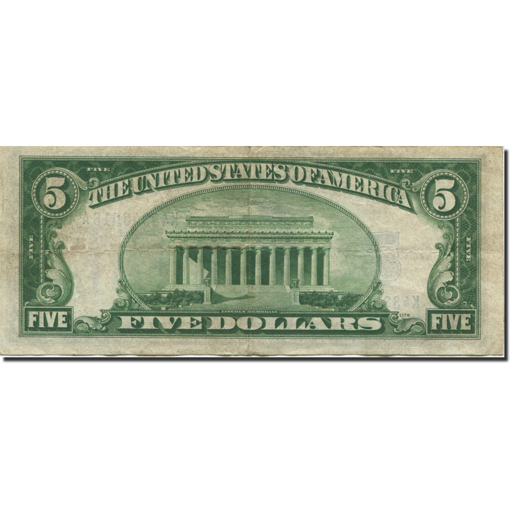 Banknote, United States, Five Dollars, 1934, 1934, KM:1962, EF(40-45)