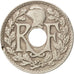 FRANCE, Lindauer, 5 Centimes, 1933, KM #875, EF(40-45), Copper-Nickel, 17,...