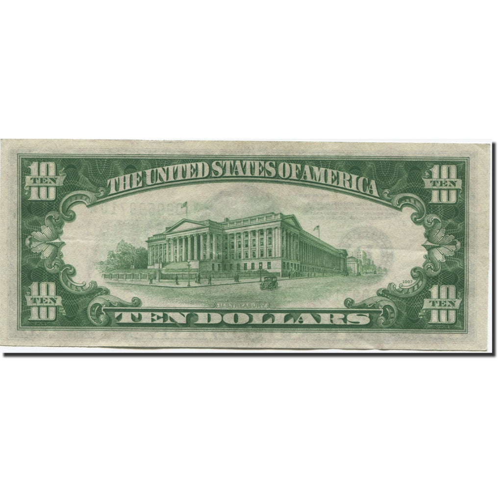 Banknote, United States, Ten Dollars, 1934, 1934, KM:2042, AU(55-58)