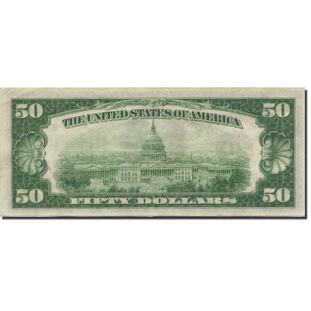 Banknote, United States, Fifty Dollars, 1934, 1934, KM:2570, AU(55-58)