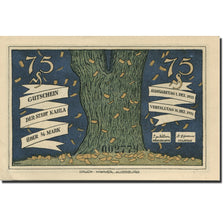 Nota, Alemanha, Kahla, 75 Pfennig, arbre 1, 1921-12-31, UNC(63) Mehl:668.10