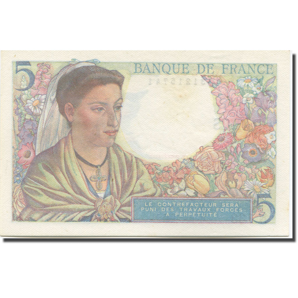 France, 5 Francs, Berger, 1945, 1945-04-05, SUP, Fayette:05.06, KM:98a