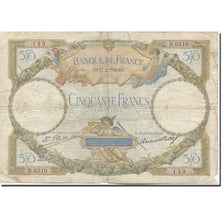 France, 50 Francs, Luc Olivier Merson, 1927, 1930-09-11, AG(1-3), Fayette:16.01