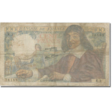 France, 100 Francs, Descartes, 1942, 1942-05-15, B, Fayette:27.01, KM:101a