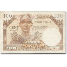 França, 100 Francs, 1955-1963 Treasury, 1955, 1955, VF(30-35), Fayette:VF32.01