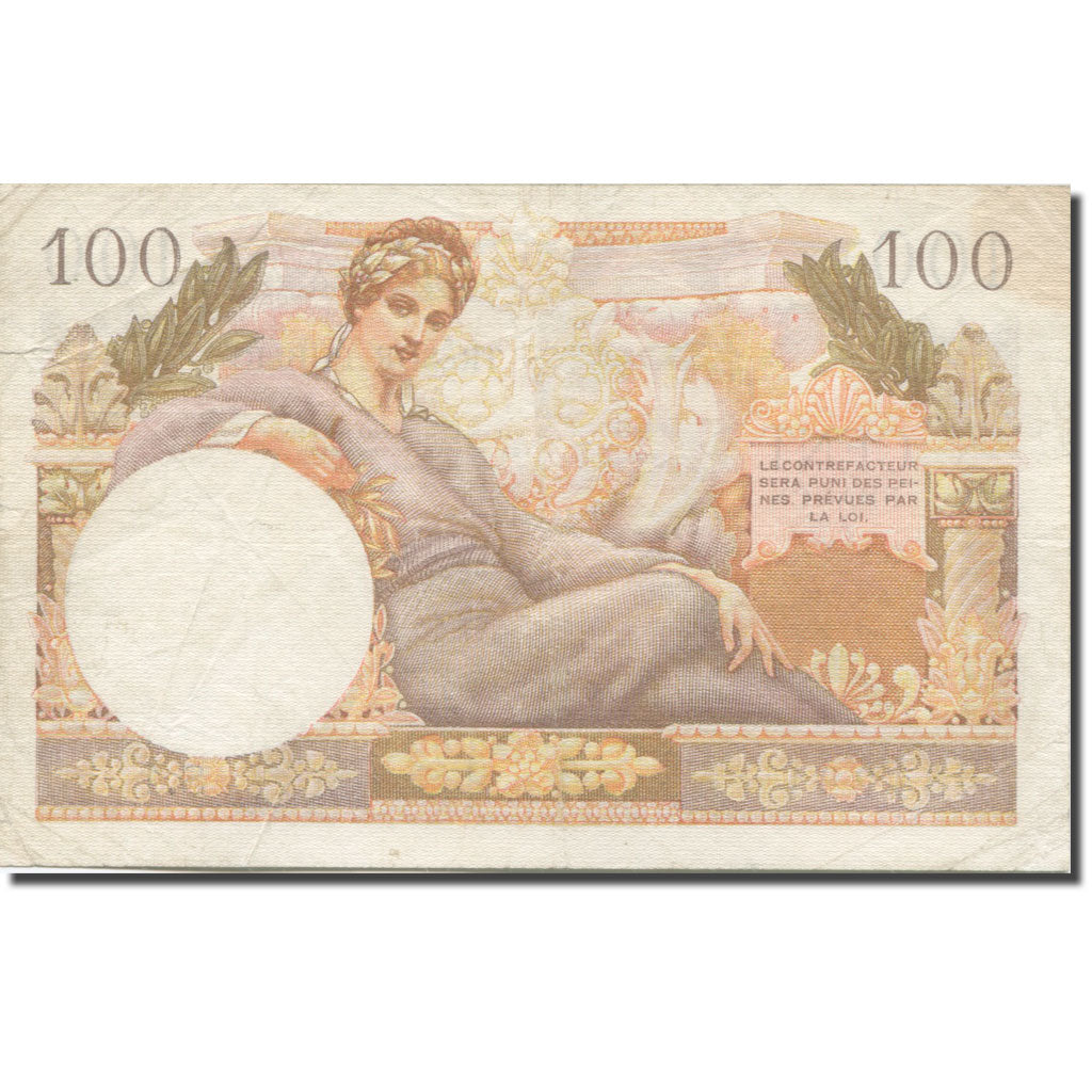 France, 100 Francs, 1955-1963 Treasury, 1955, 1955, VF(30-35), Fayette:VF32.01