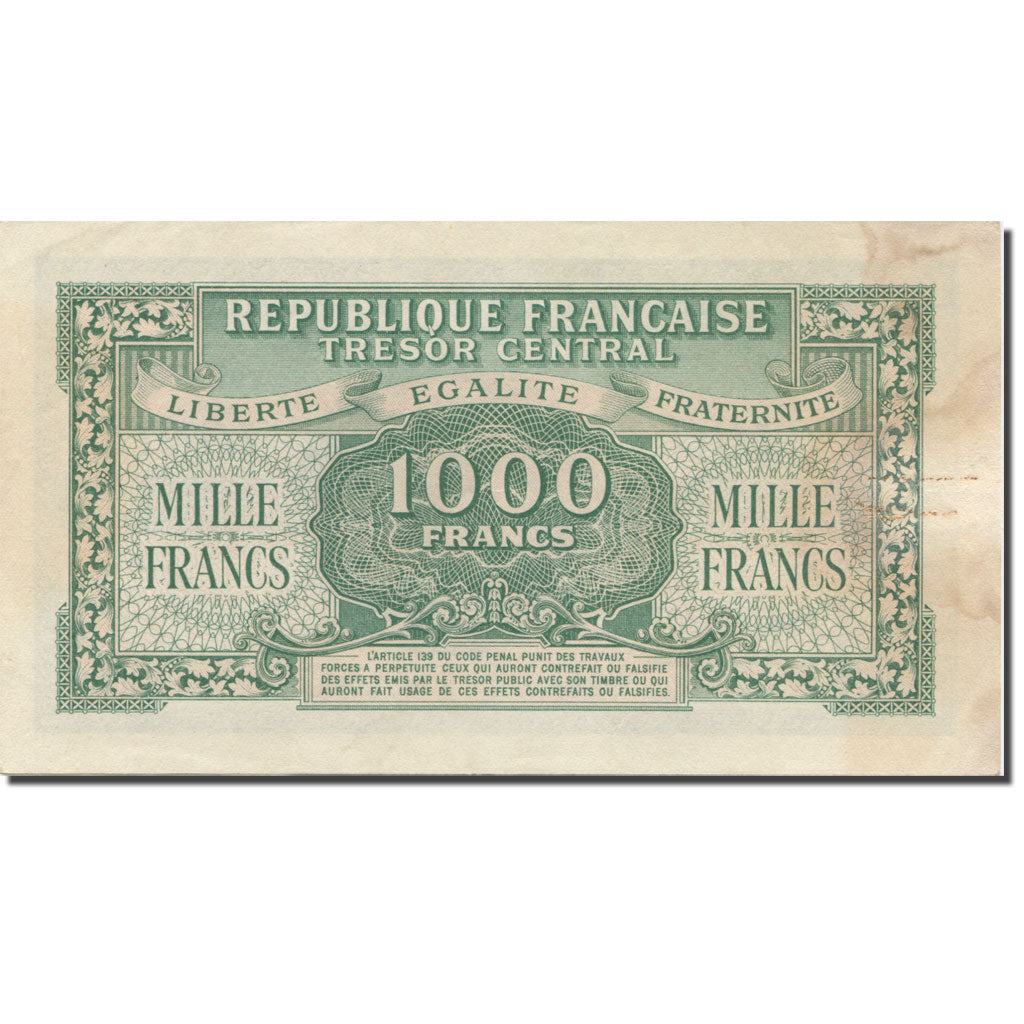 Francia, 1000 Francs, Marianne, 1945, 1945, EBC, Fayette:VF 13.02, KM:107