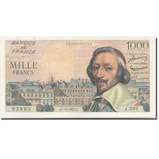 Francja, 1000 Francs, Richelieu, 1953, 1955-12-01, UNC(60-62), Fayette:42.17