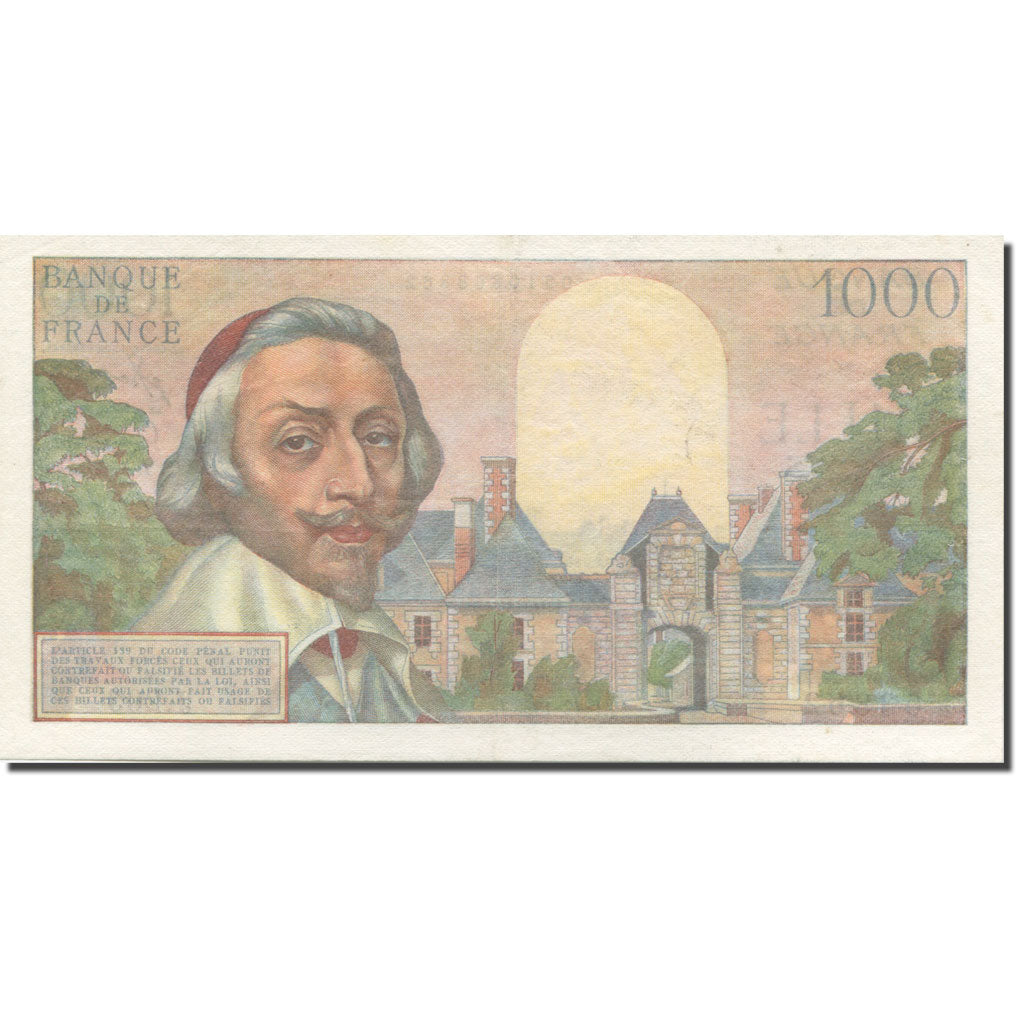 Francja, 1000 Francs, Richelieu, 1953, 1955-12-01, UNC(60-62), Fayette:42.17