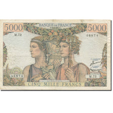 Frankrijk, 5000 Francs, Terre et Mer, 1949, 1951-08-16, TB+, Fayette:48.05