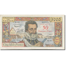 France, 50 Nouveaux Francs on 5000 Francs, Henri IV, 1957, 1958-10-30, TTB