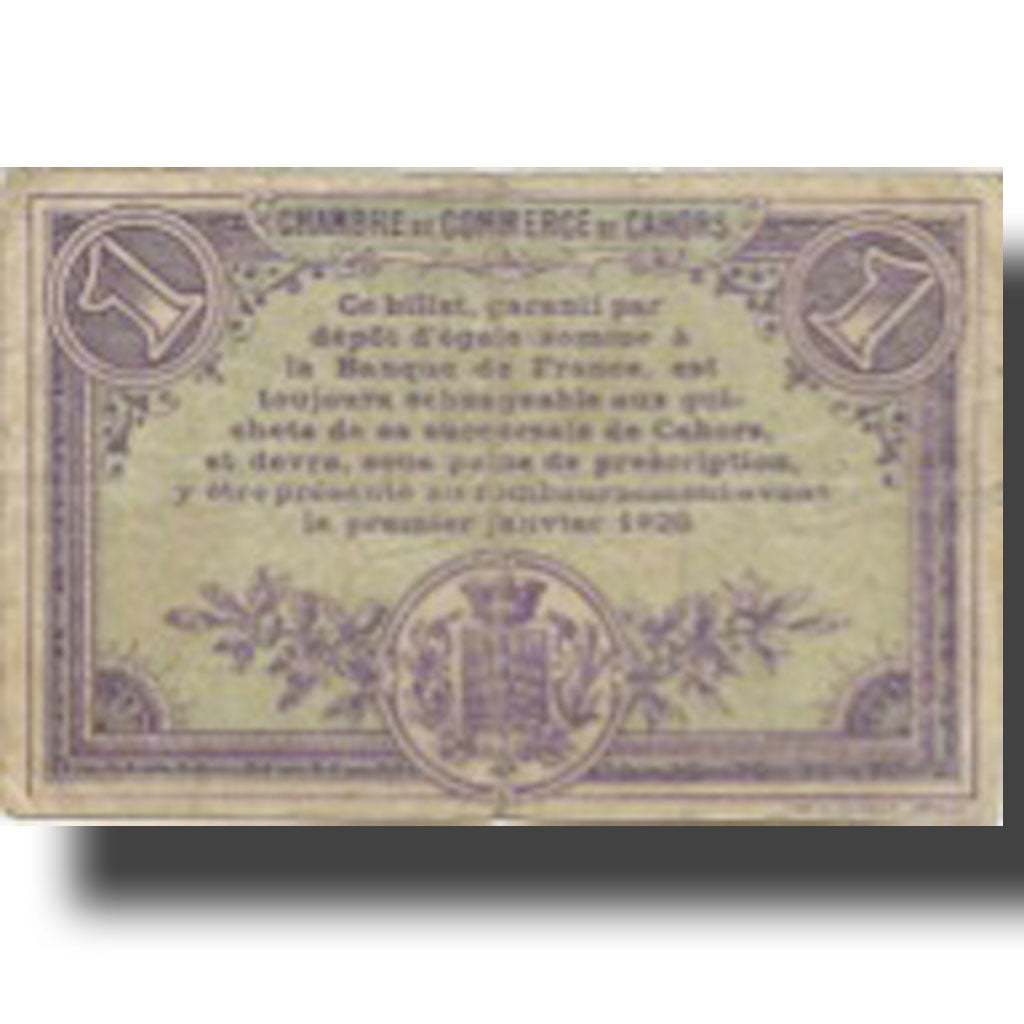 France, Cahors, 1 Franc, 1915, Chambre de Commerce, EF(40-45)