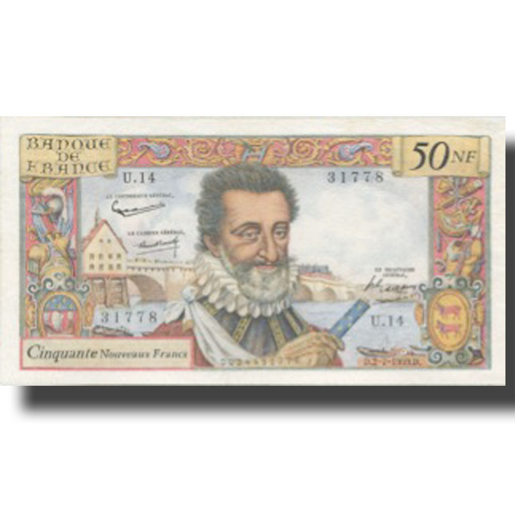 France, 50 Nouveaux Francs, Henri IV, 1959, 1959-07-02, SUP, Fayette:58.02