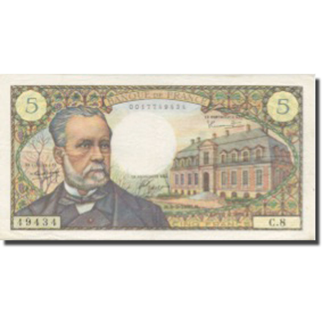 France, 5 Francs, Pasteur, 1966, 1966-05-05, EF(40-45), Fayette:61.01, KM:146a