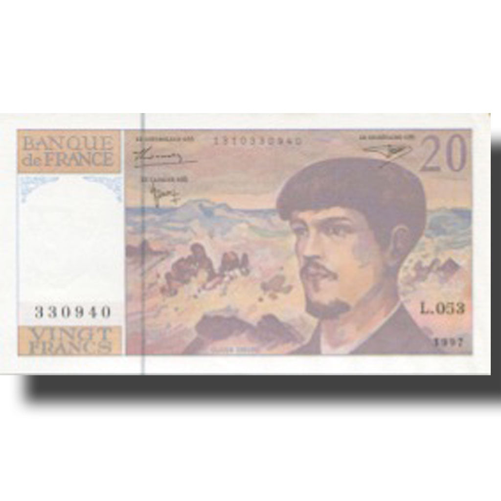 Frankreich, 20 Francs, Debussy, 1980, 1997, UNZ, Fayette:66ter.2, KM:151i