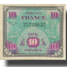 France, 10 Francs, Flag/France, 1944, 1944, AU(55-58), Fayette:VF18.1, KM:116a