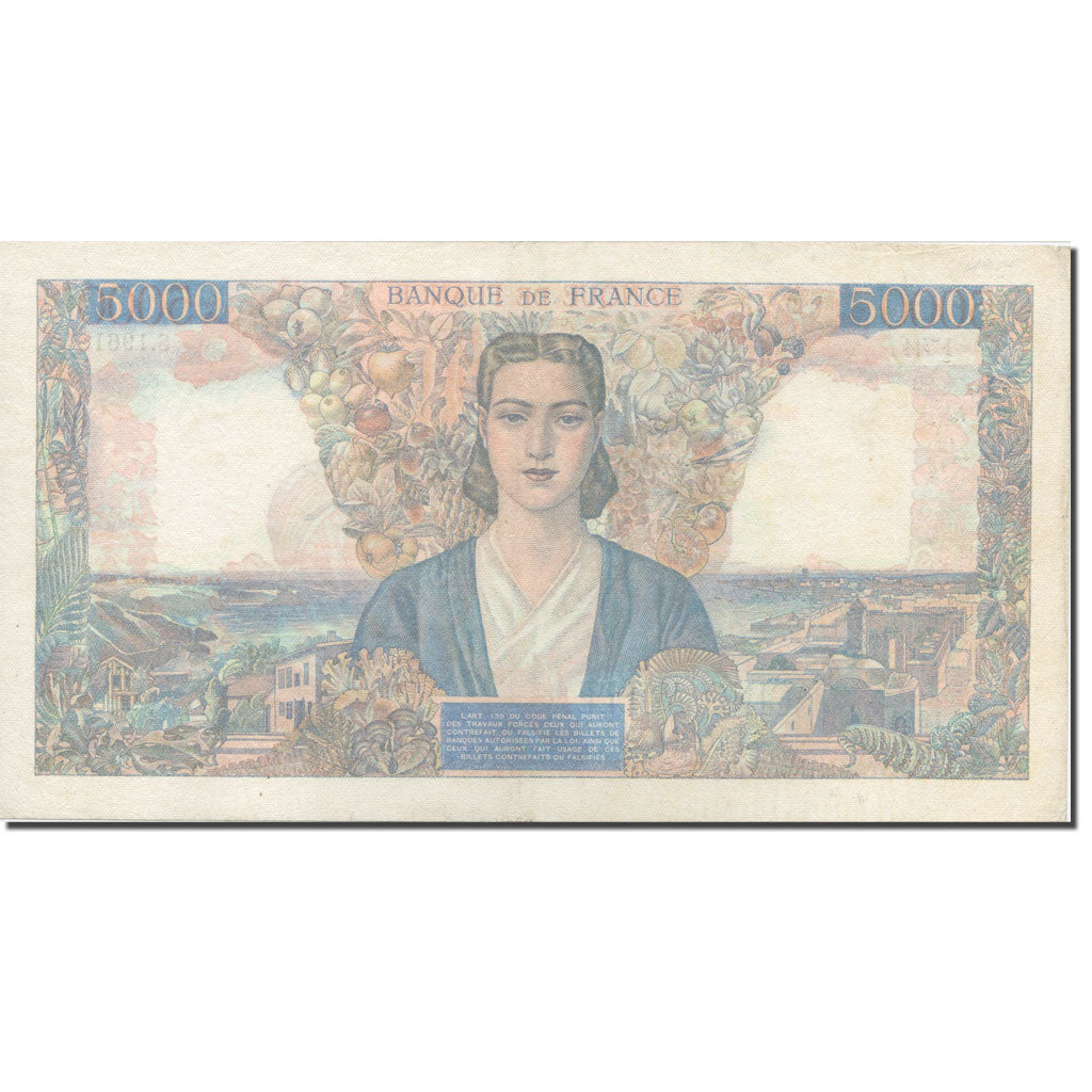 France, 5000 Francs, Empire Français, 1942, 1946-03-28, AU(55-58)