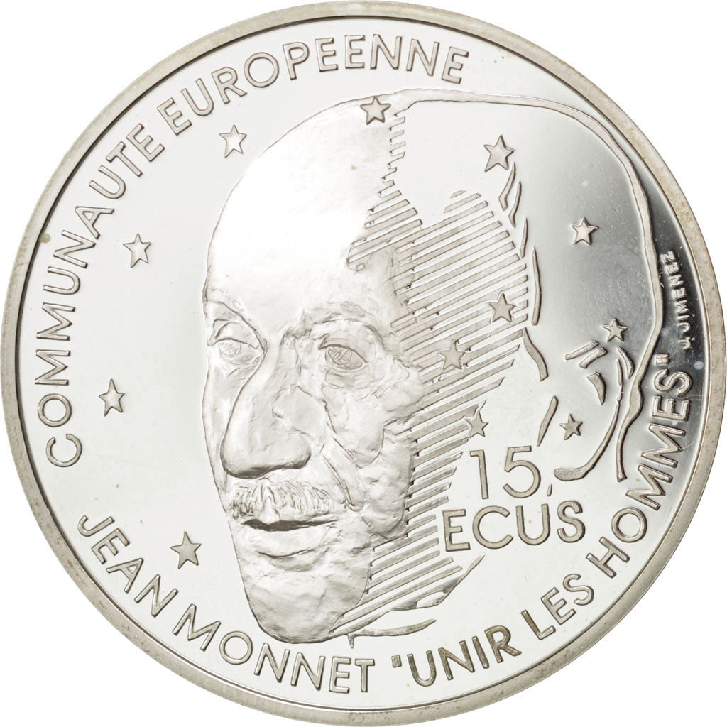 FRANCE, 100 Francs-15 Ecus, 1992, KM #1012, MS(65-70), Silver, 22.19