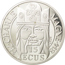 Coin, France, 100 Francs-15 Ecus, 1990, MS(65-70), Silver, KM:989