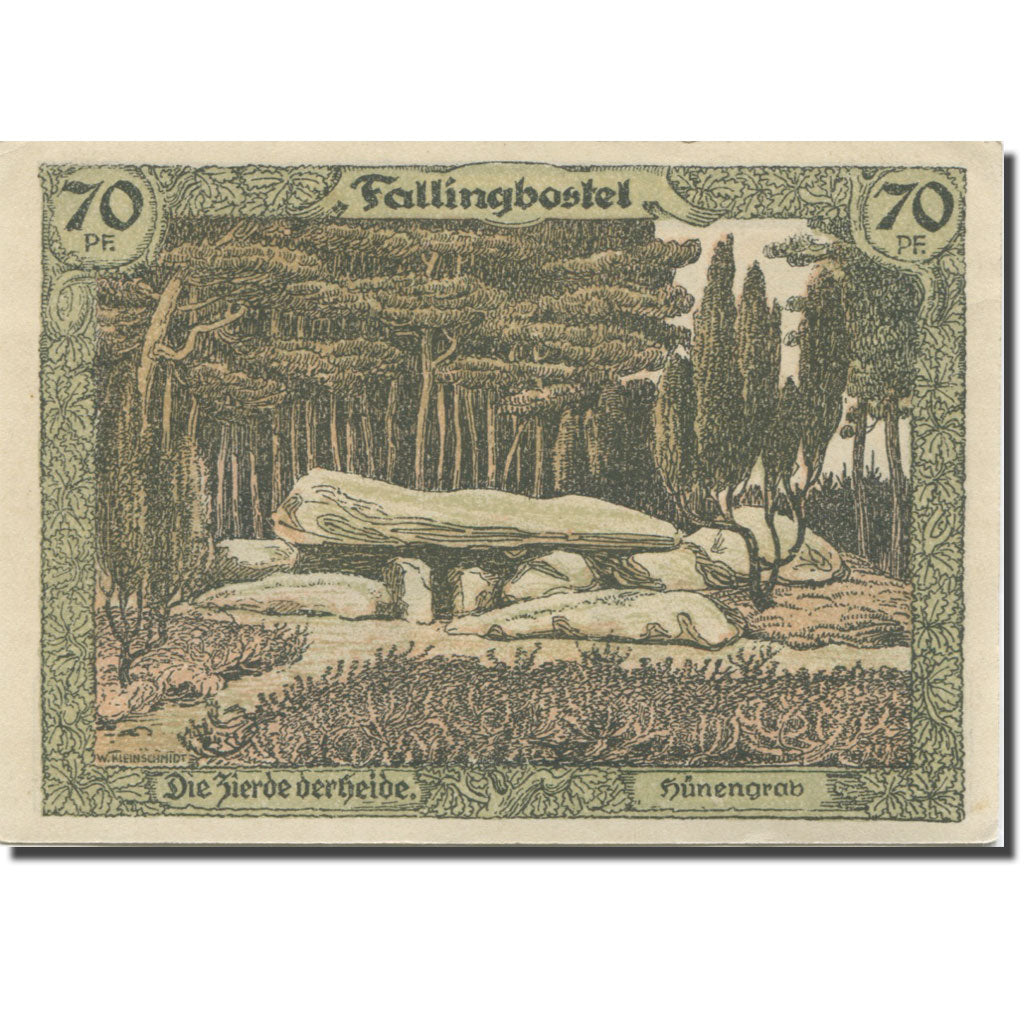Banknote, Germany, Fallingbostel, 70 Pfennig, forêt 1919 UNC(63) Mehl:F3.2