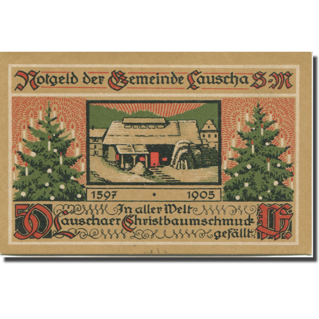 Banknot, Niemcy, Lauscha, 50 Pfennig, personnage, 1921, Undated, UNC(63)