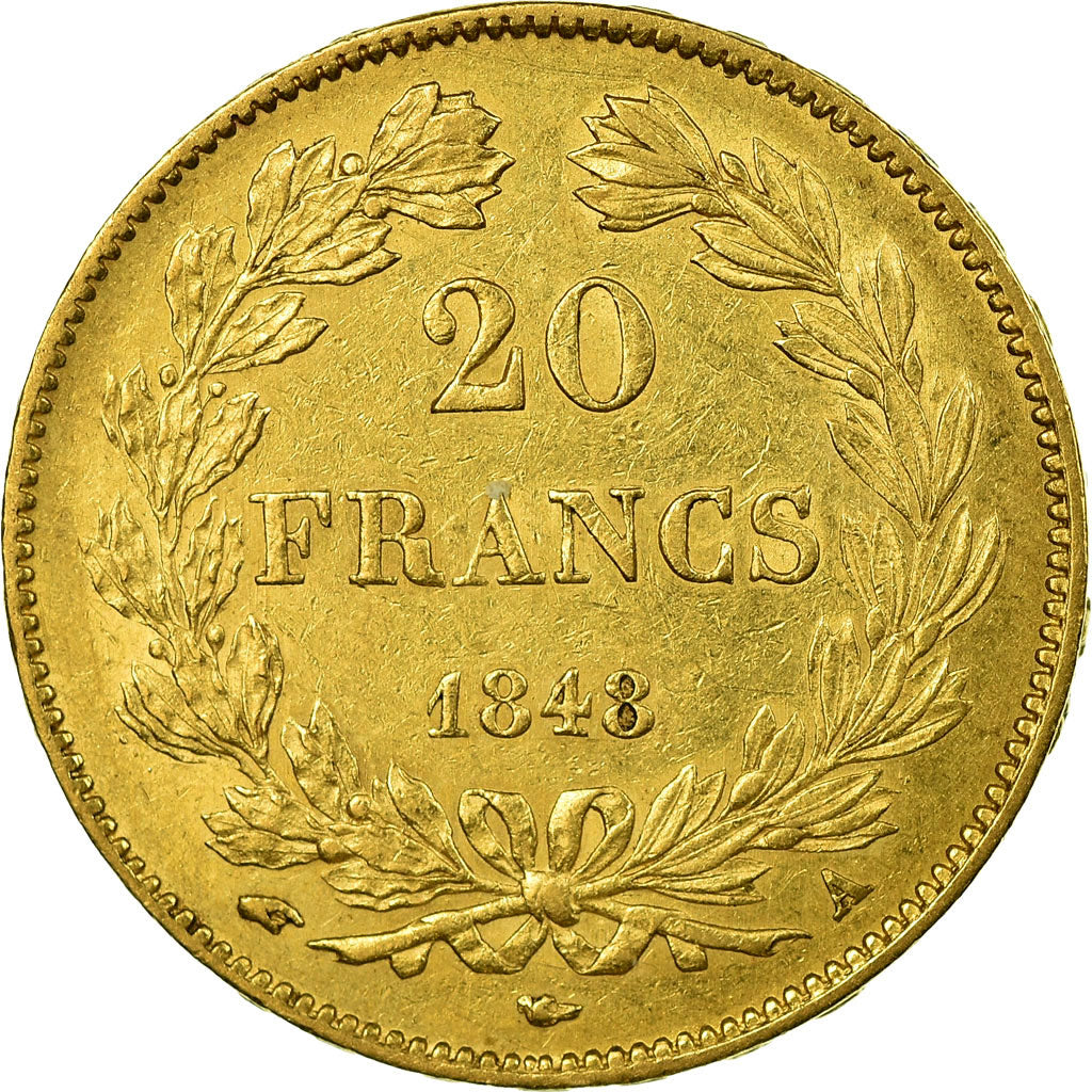 Moneda, Francia, Louis-Philippe, 20 Francs, 1848, Paris, EBC, Oro, KM:750.1
