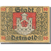 Biljet, Duitsland, Detmold, 10 Pfennig, château, 1920, TB, Mehl:268.1a