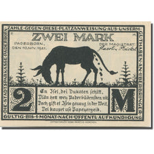 Banknote, Germany, Paderborn, 2 Mark, âne 1, 1921 UNC(63) Mehl:1043.4