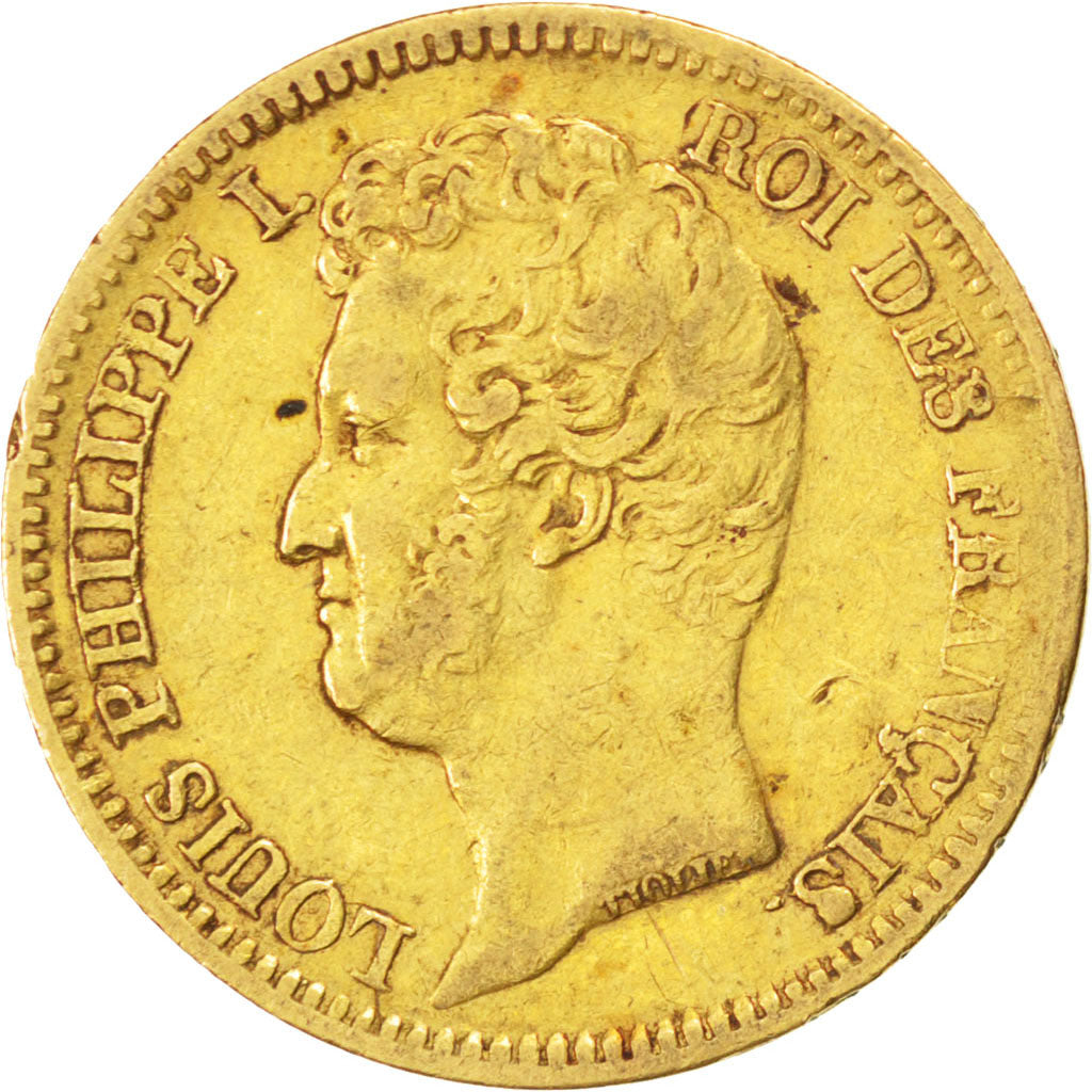 FRANCE, Louis-Philippe, 20 Francs, 1831, Paris, KM #739.1, EF(40-45), Gold,...
