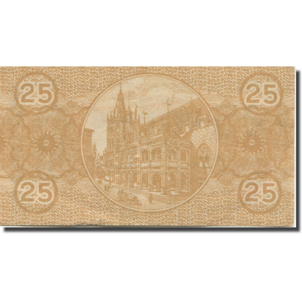 Banknote, Germany, Köln, 25 Pfennig, cathédrale, 1920 EF(40-45) Mehl:K30.14b