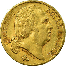 Monnaie, France, Louis XVIII, Louis XVIII, 20 Francs, 1819, Paris, TTB+, Or