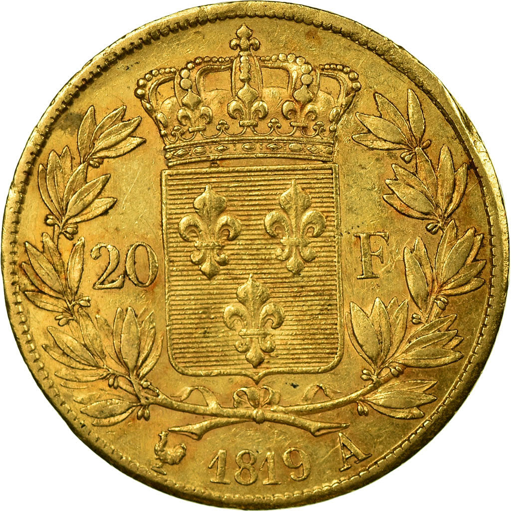 Monnaie, France, Louis XVIII, Louis XVIII, 20 Francs, 1819, Paris, TTB+, Or