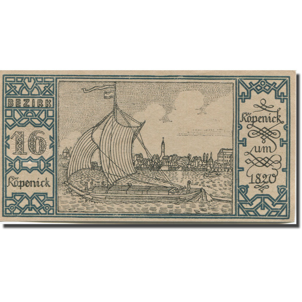 Banknote, Germany, Berlin, 50 Pfennig, voilier 1921-09-09, UNC(63) Mehl:92.1