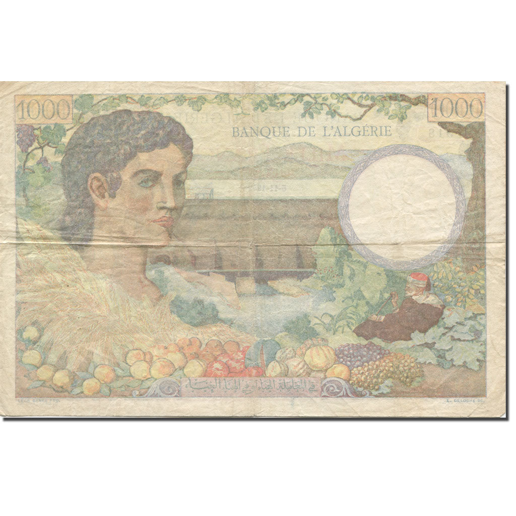 Banknote, Algeria, 1000 Francs, 1942, 1942-11-05, KM:86, VF(30-35)