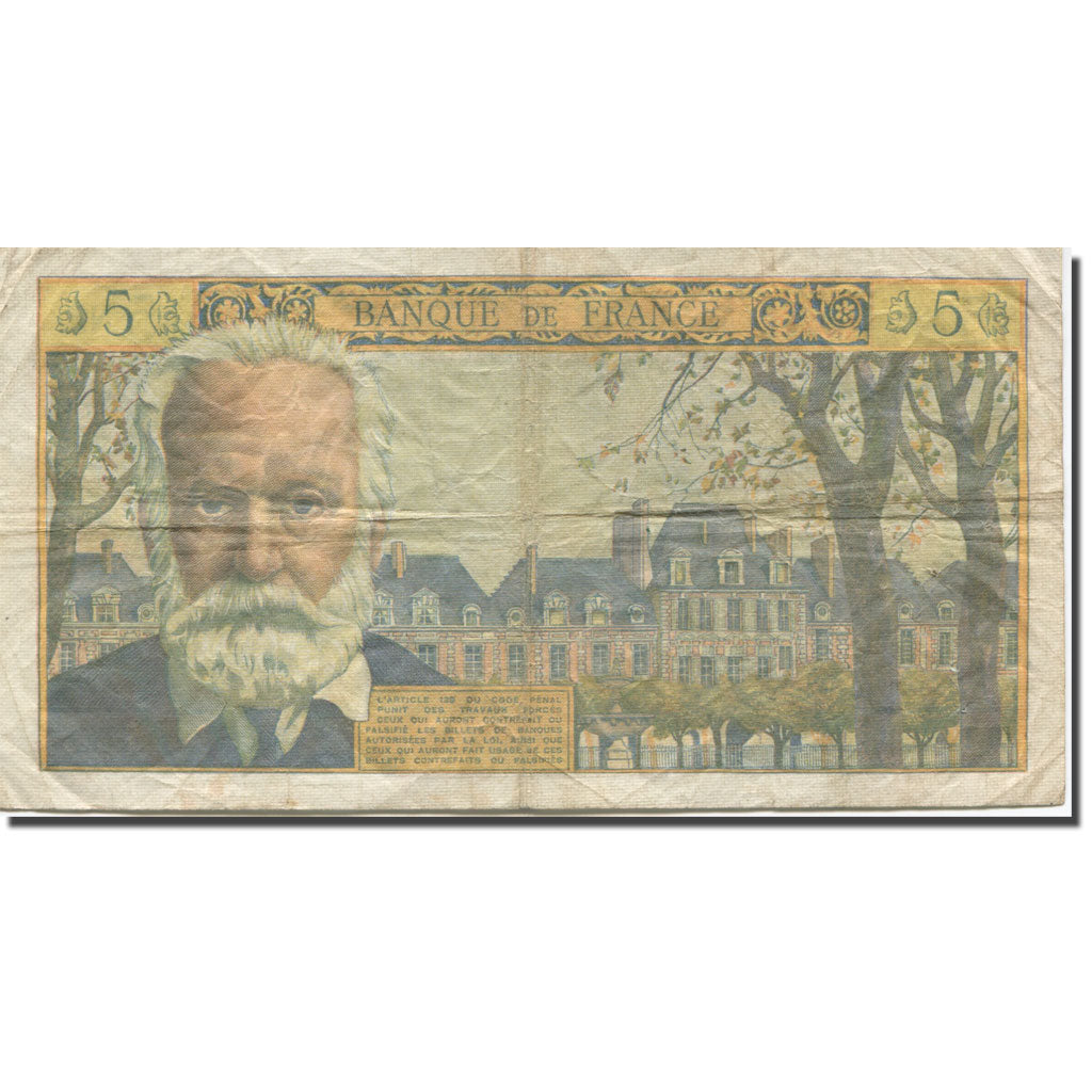Frankreich, 5 Nouveaux Francs, Victor Hugo, 1963, 1963-02-07, SGE+