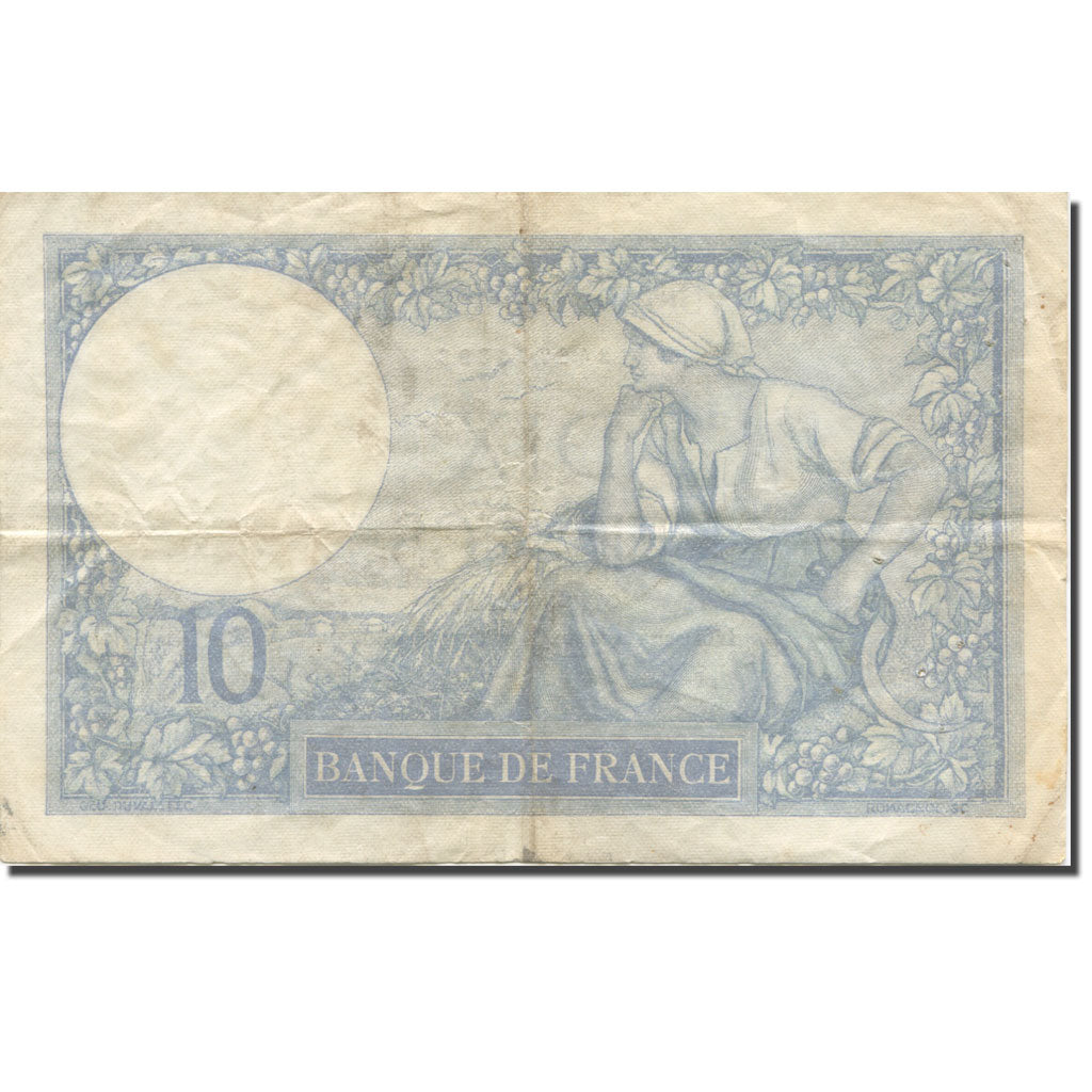France, 10 Francs, Minerve, 1928, 1928-03-13, EF(40-45), Fayette:F6.13, KM:73d