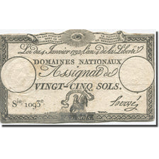 France, 25 Sols, 1792, Hervé, 1792-01-04, TB, KM:A55